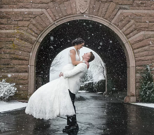 Bride and Groom under the OceanCliff Archway